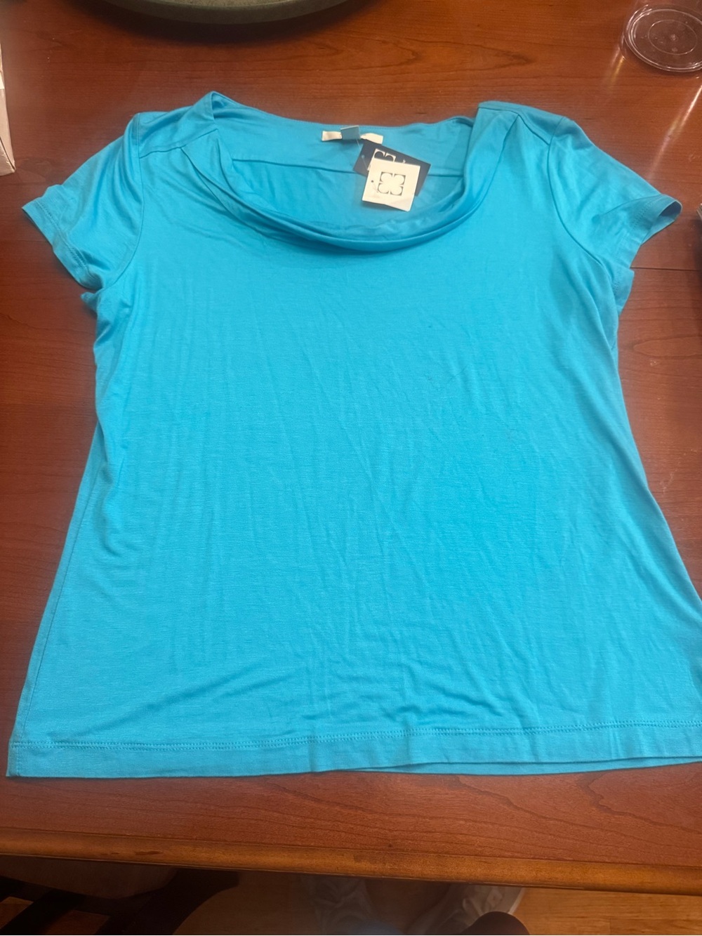 Liz Claiborne Short Sleeve Scoop Neck Top